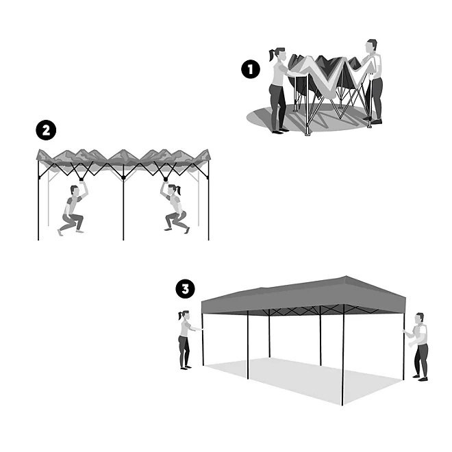 image of 2 people setting up tent