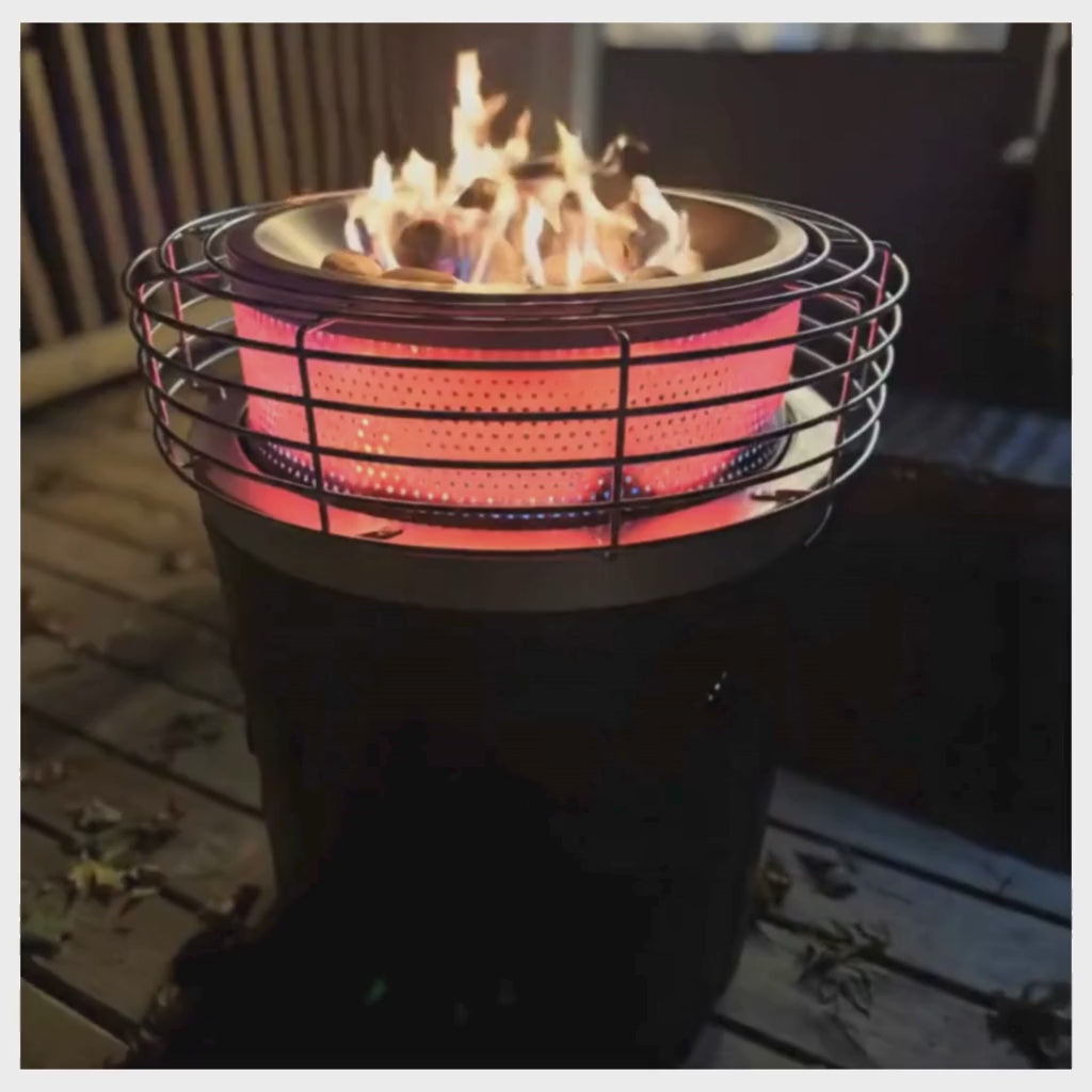 video of outdoor propane fire pit