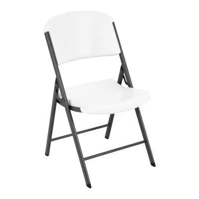 white chair with dark gray frame